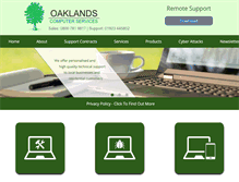 Tablet Screenshot of oaklands.org.uk